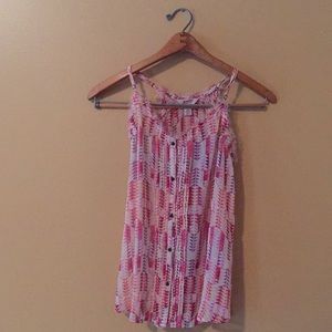 Sheer Tribal Print Tank Top